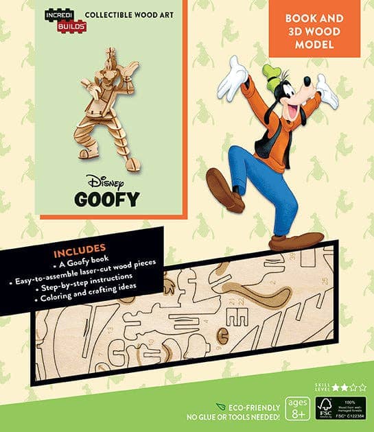 IncrediBuilds: Disney: Goofy Book and 3D Wood Model Insight Editions 