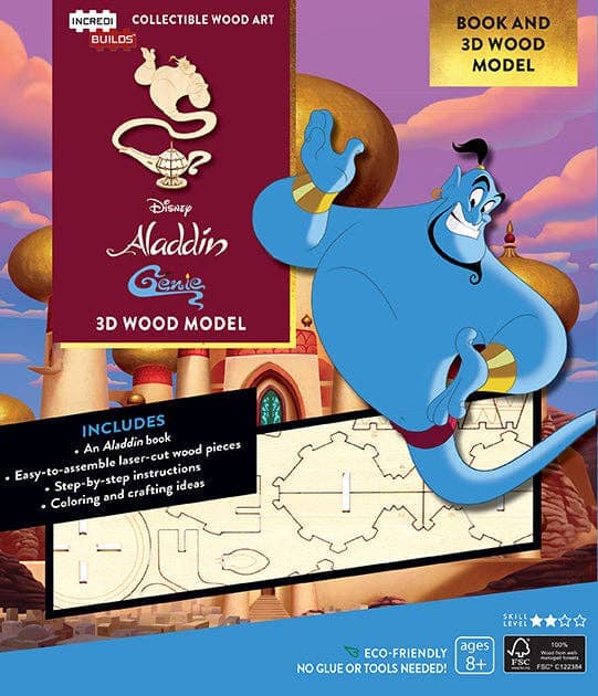 IncrediBuilds: Disney's Aladdin: Genie Book and 3D Wood Model Insight Editions 