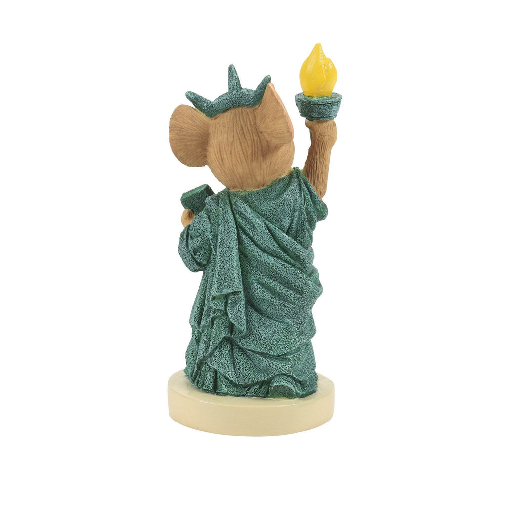 TAILS WITH HEART Statue Of Liberty Mouse Collectible Enesco 