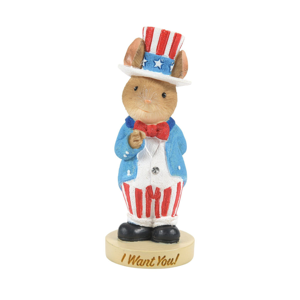 TAILS WITH HEART Uncle Sam Mouse Collectible Enesco 
