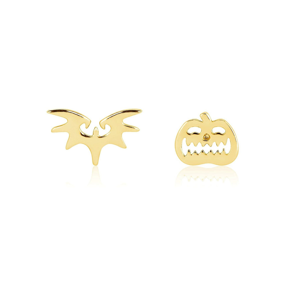 COUTURE KINGDOM - Disney Nightmare Before Christmas Pumpkin and Bat Mix-Match Stud Earrings Earrings Couture Kingdom 