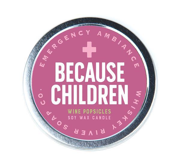 WHISKEY RIVER SOAP CO - Because Children Emergency Ambience Travel Tin Candle Whiskey River Soap Co 