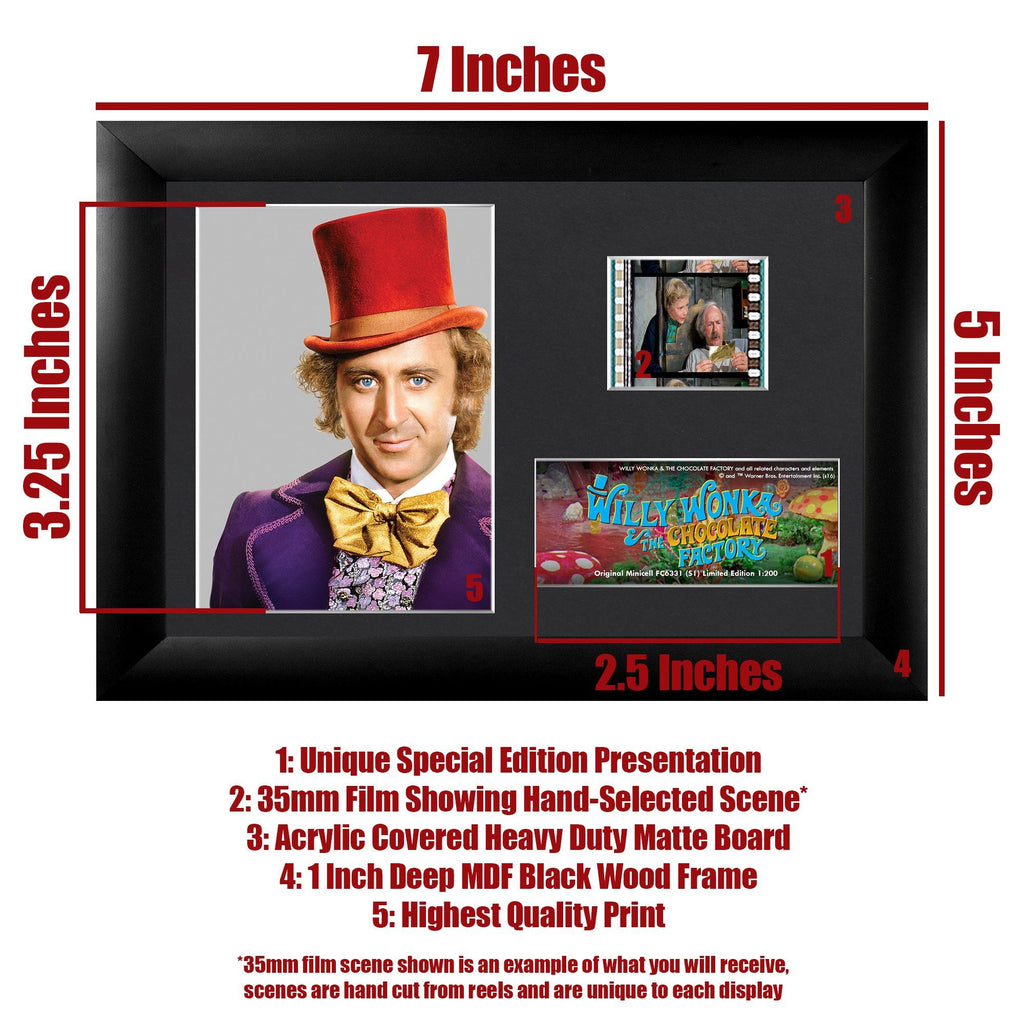 WILLY WONKA & THE CHOCOLATE FACTORY - Single Film Cell Print Film Cells Ltd 