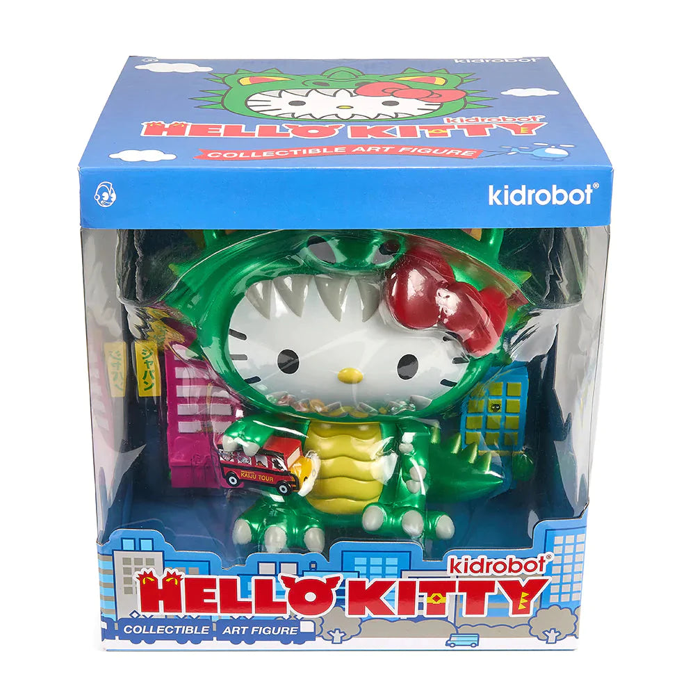 KIDROBOT x Hello Kitty Kaiju Cosplay 8" Art Figure - Metallic Green Art Figure kidrobot 