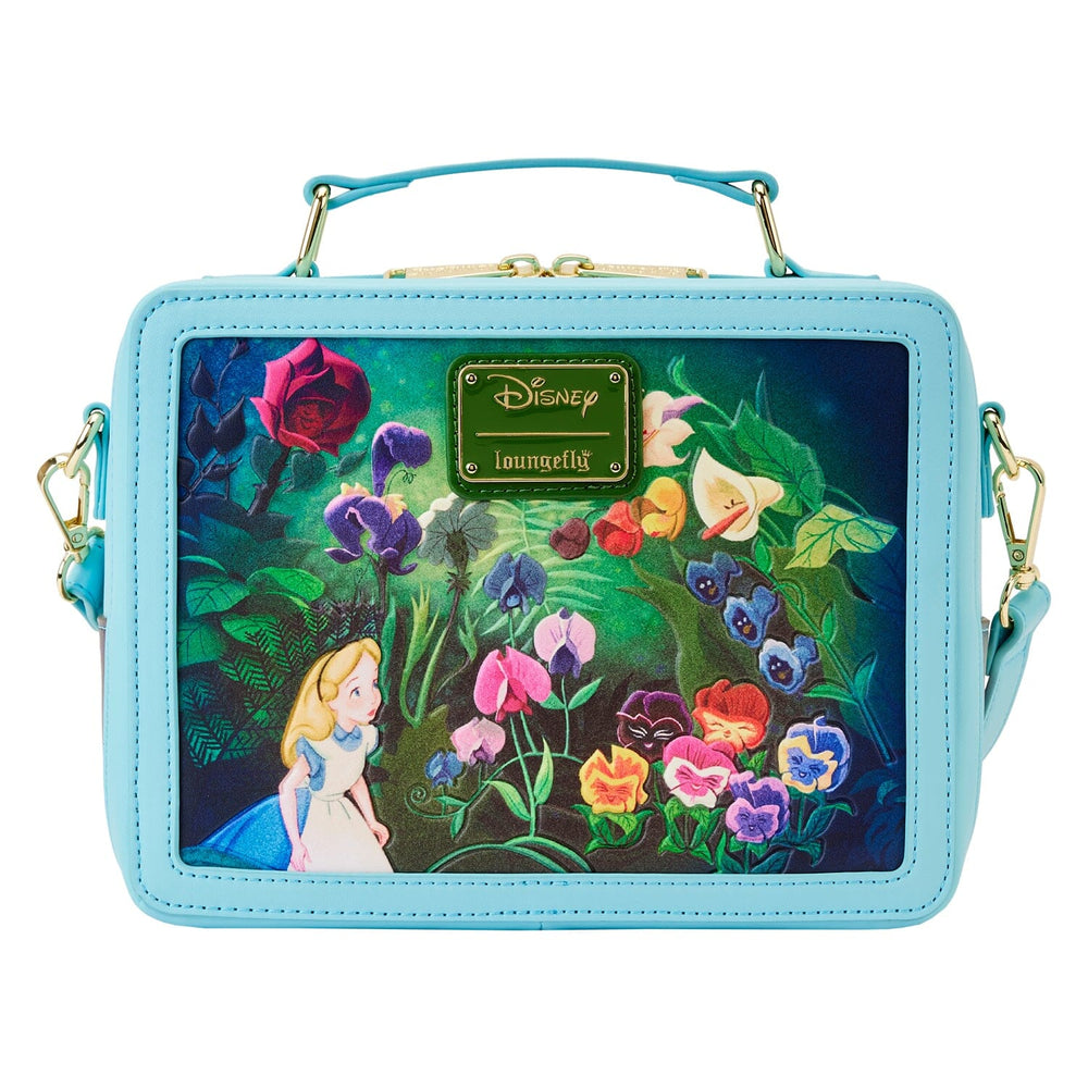 LOUNGEFLY Alice In Wonderland Classic Movie Lunchbox Crossbody Bag crossbody bag Loungefly 