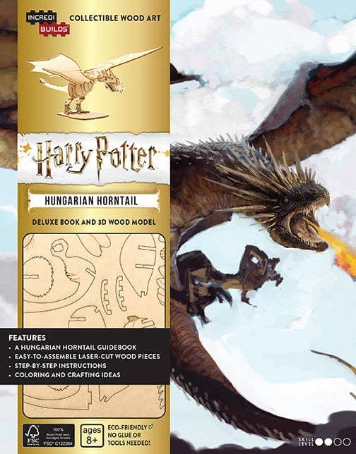 IncrediBuilds: Harry Potter: Hungarian Horntail Deluxe Book and 3D Wood Model Set Insight Editions 